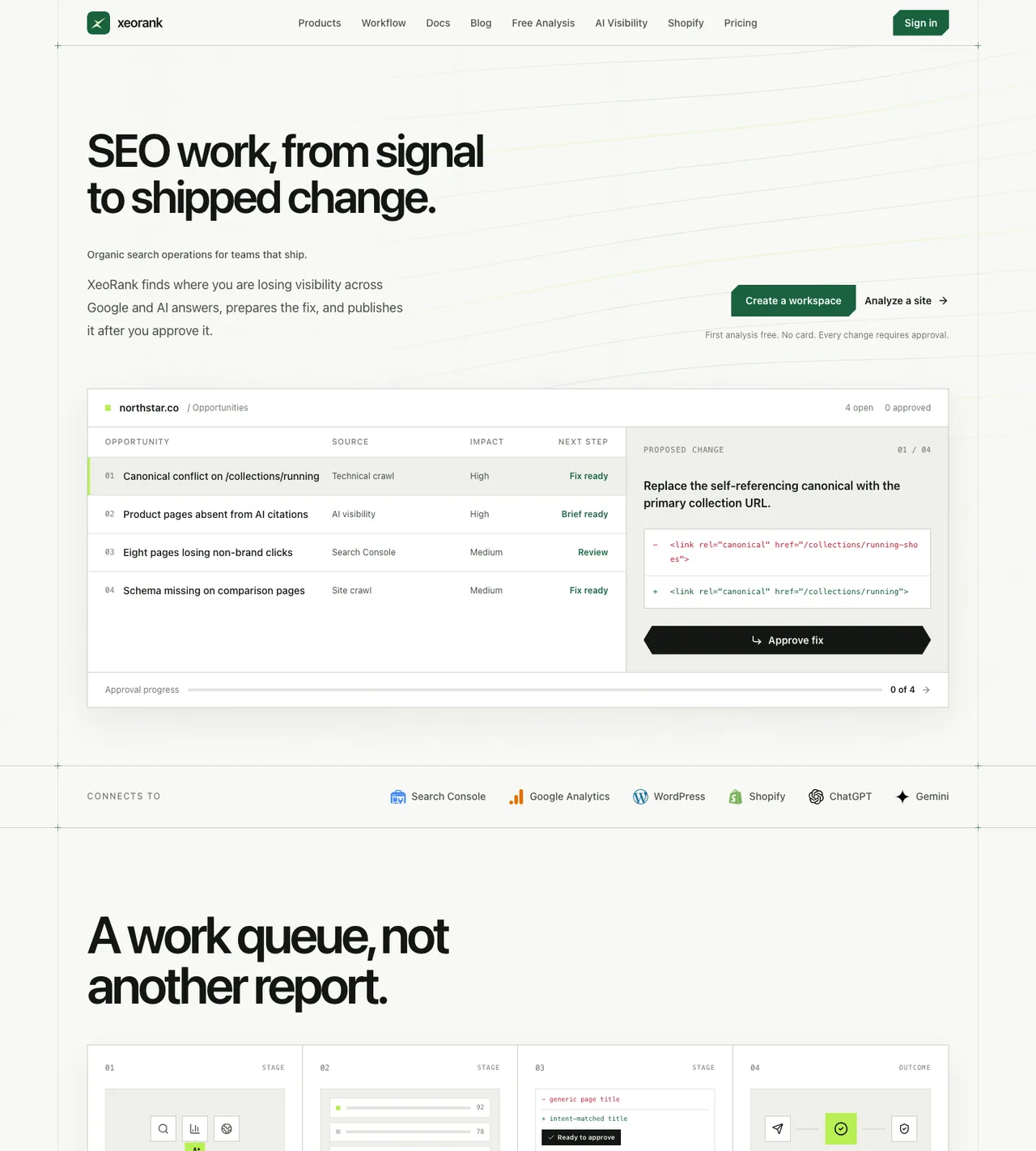 XeoRank homepage